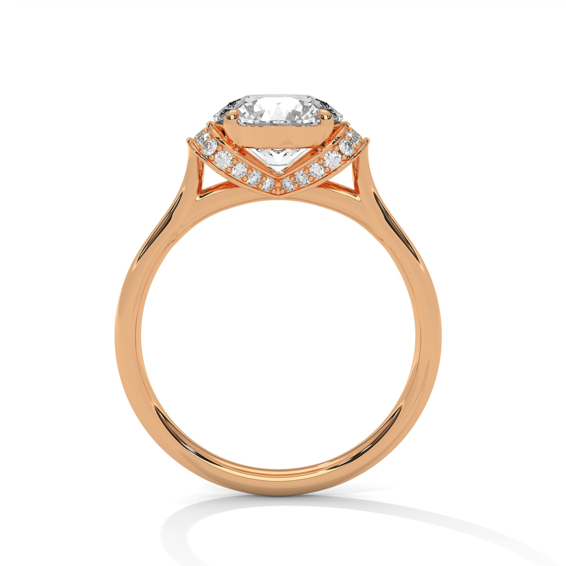 Graceful Embrace 1CT Round Lab-Grown Diamond Engagement Ring | 1.11 CTW